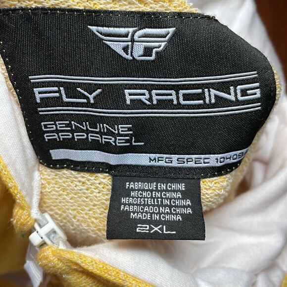 Like New Fly Racing Hoodie, Yellow 2XL - Picture 7 of 9